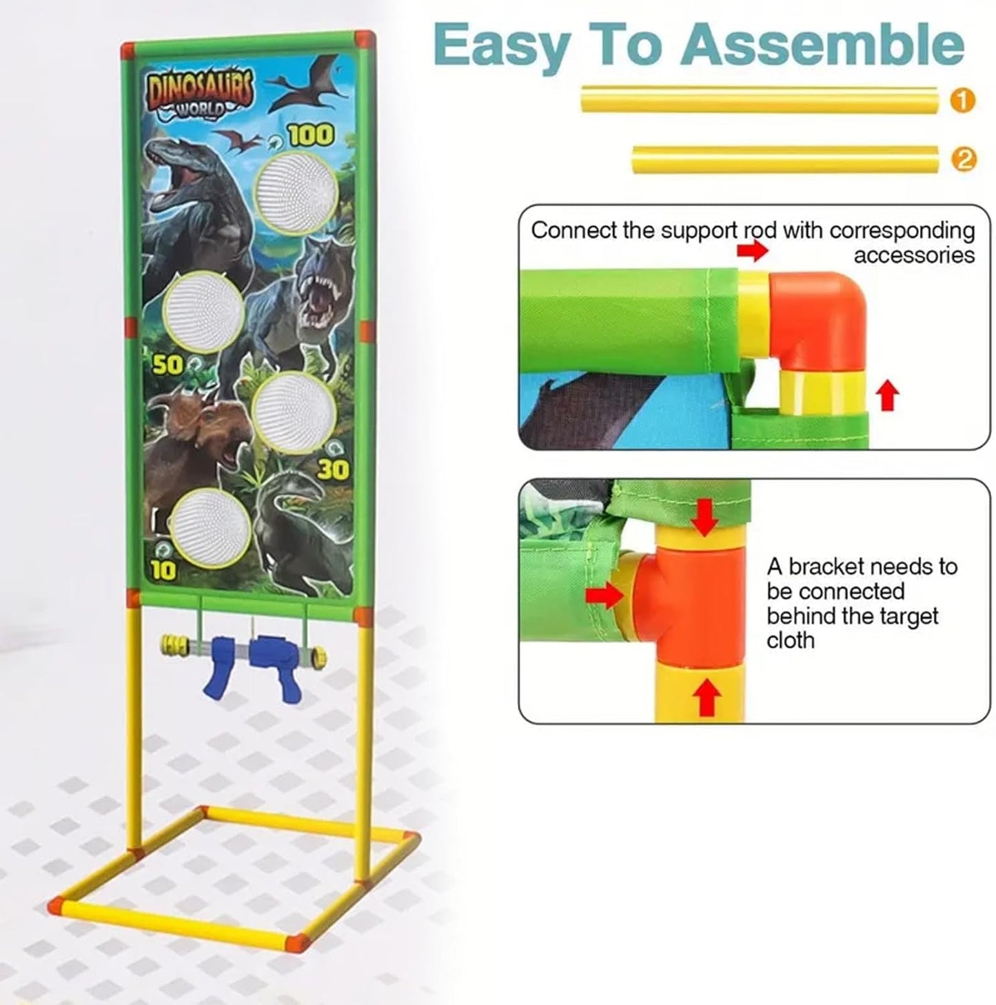 Kids Air Pump Gun Toy Set – Safe Shooting Game