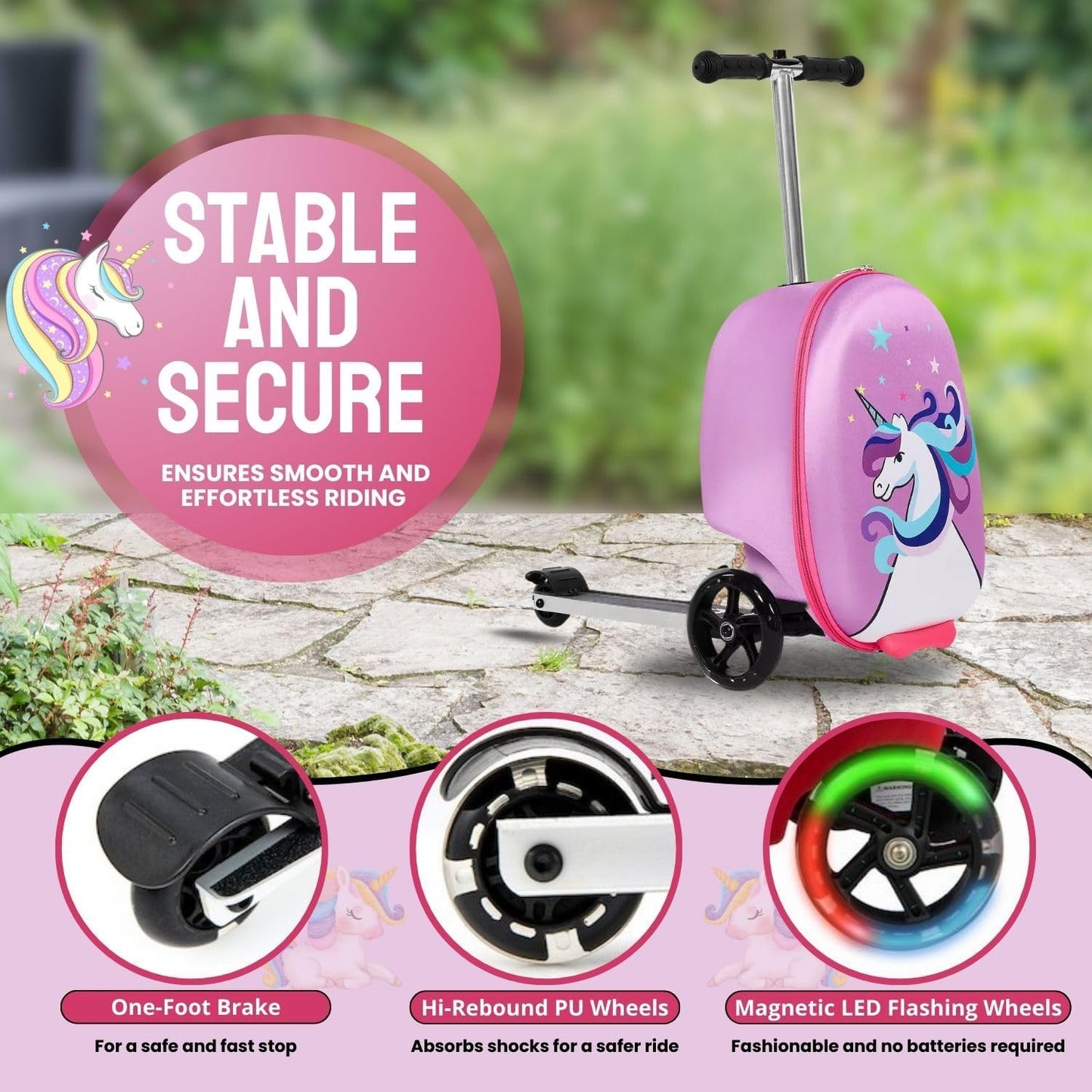 Kids Scooter Suitcase – 2-in-1 Ride-On Carry-On Luggage Airline Approved