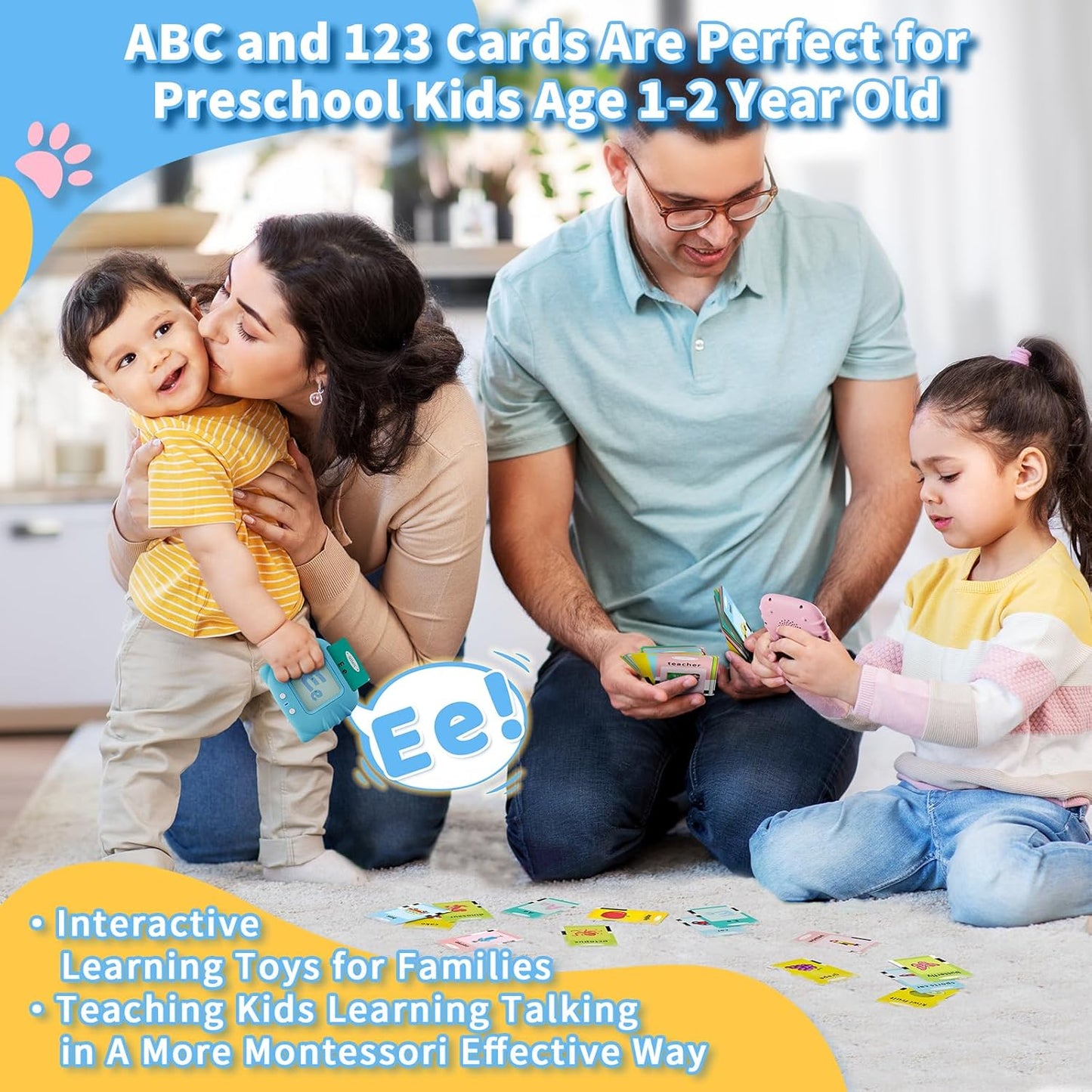 Talking Flash Cards for Toddlers – Montessori Learning & Speech Therapy Toy (Ages 1–6)