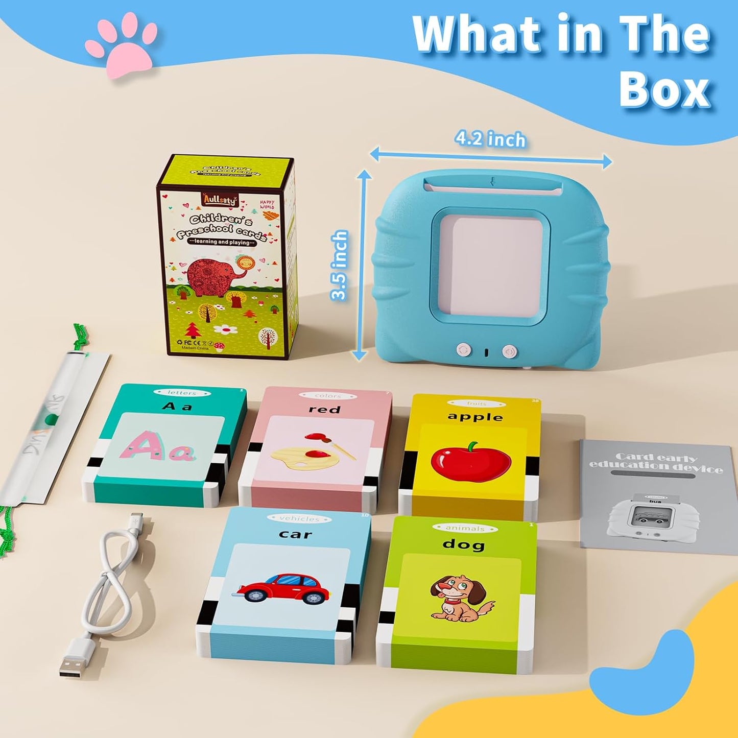Talking Flash Cards for Toddlers – Montessori Learning & Speech Therapy Toy (Ages 1–6)