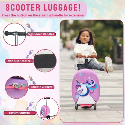 Kids Scooter Suitcase – 2-in-1 Ride-On Carry-On Luggage Airline Approved